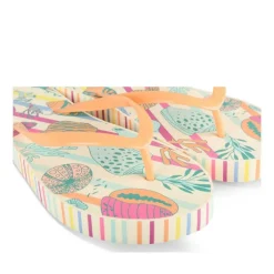 Tongs BLANC Femme Motif Uni A Enfiler