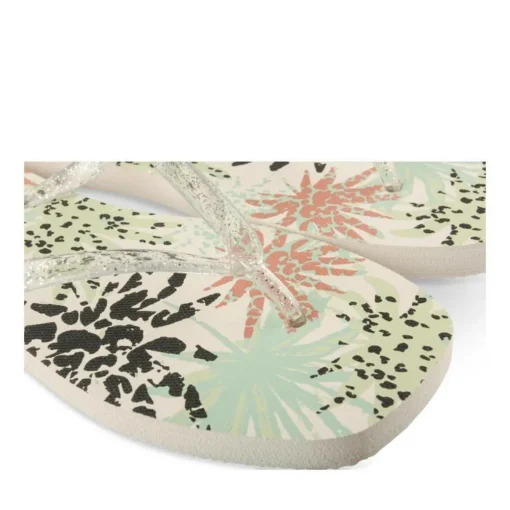 Tongs BLANC Femme Motif Uni A Enfiler