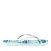 Tongs BLEU Femme Motif Uni A Enfiler