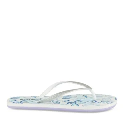 Tongs BLEU Femme Motif Uni A Enfiler
