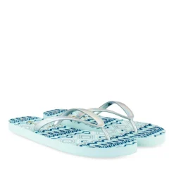 Tongs BLEU Femme Motif Uni A Enfiler