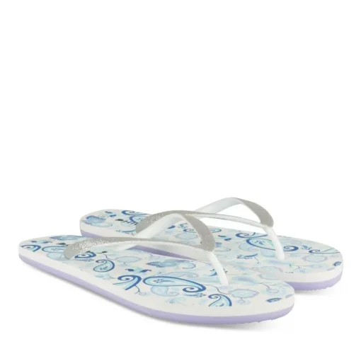 Tongs BLEU Femme Motif Uni A Enfiler