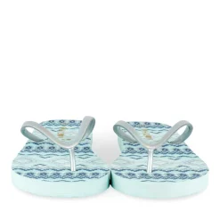 Tongs BLEU Femme Motif Uni A Enfiler