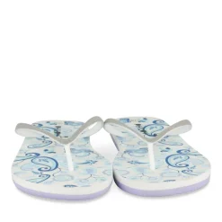 Tongs BLEU Femme Motif Uni A Enfiler