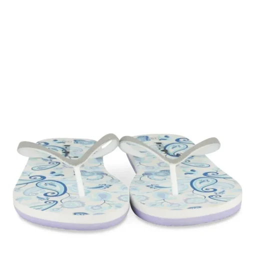 Tongs BLEU Femme Motif Uni A Enfiler