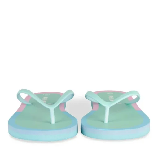 Tongs BLEU Femme Motif Uni A Enfiler