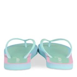 Tongs BLEU Femme Motif Uni A Enfiler