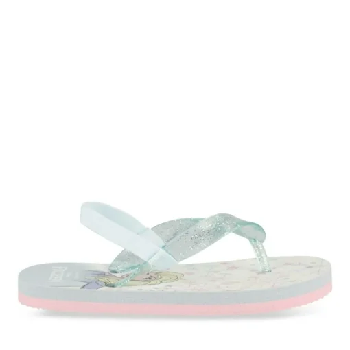 Tongs BLEU Fille Motif Uni A Enfiler