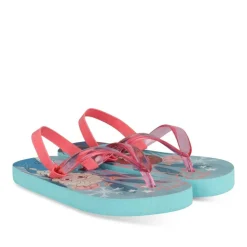 Tongs BLEU Fille Motif Uni A Enfiler