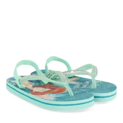 Tongs BLEU Fille Motif Uni A Enfiler