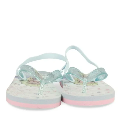 Tongs BLEU Fille Motif Uni A Enfiler