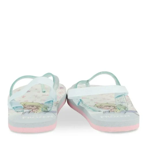 Tongs BLEU Fille Motif Uni A Enfiler