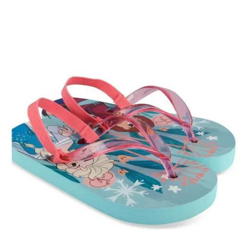 Tongs BLEU Fille Motif Uni A Enfiler