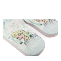 Tongs BLEU Fille Motif Uni A Enfiler
