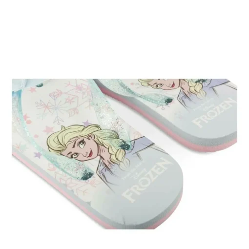 Tongs BLEU Fille Motif Uni A Enfiler