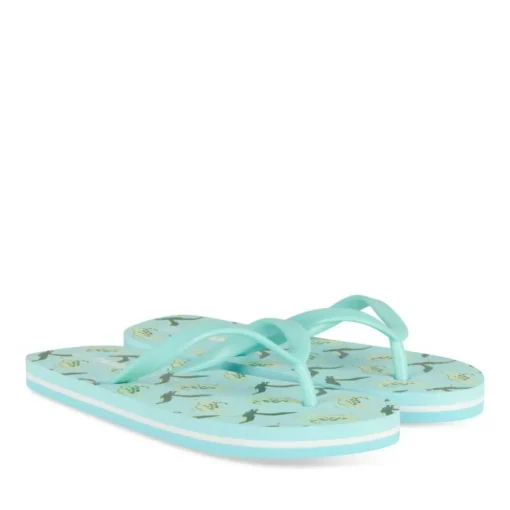 Tongs BLEU Garçon Motif Dinosaure A Enfiler