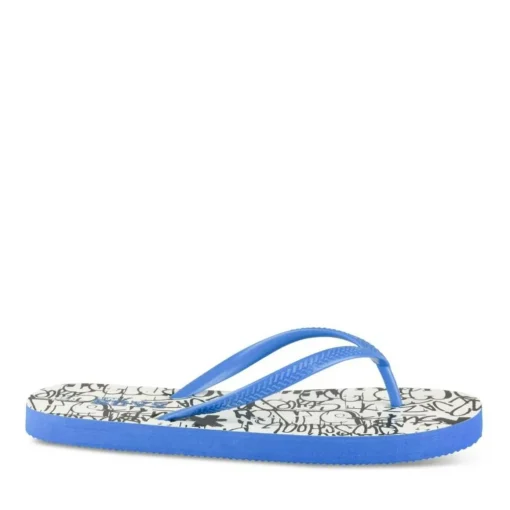 Tongs BLEU Garçon Motif Uni A Enfiler