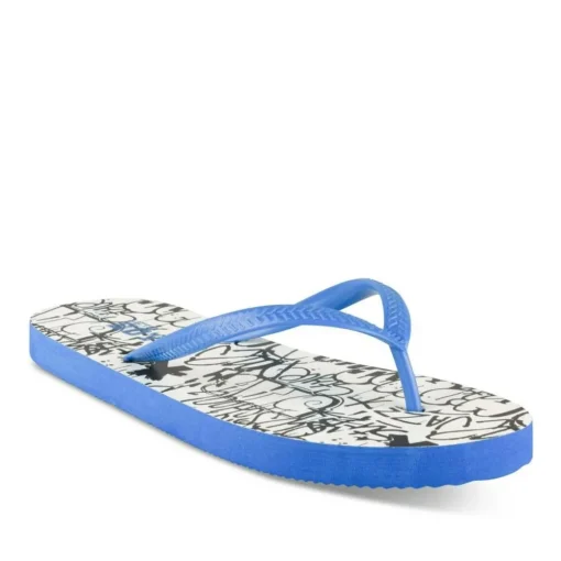Tongs BLEU Garçon Motif Uni A Enfiler