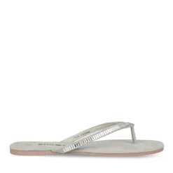 Tongs Entredoigt ARGENT Femme Motif Uni A Enfiler