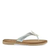 Tongs Entredoigt ARGENT Femme Motif Paillettes A Enfiler