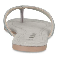 Tongs Entredoigt ARGENT Femme Motif Uni A Enfiler