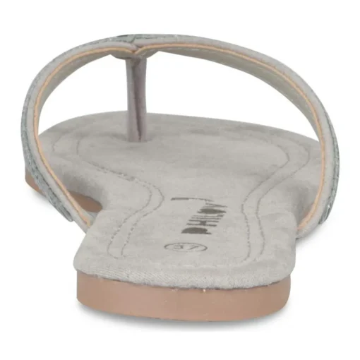Tongs Entredoigt ARGENT Femme Motif Uni A Enfiler