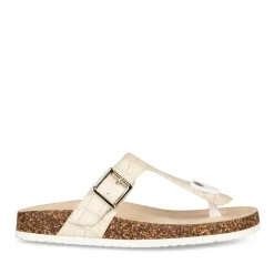 Tongs Entredoigt BEIGE Femme Motif Uni