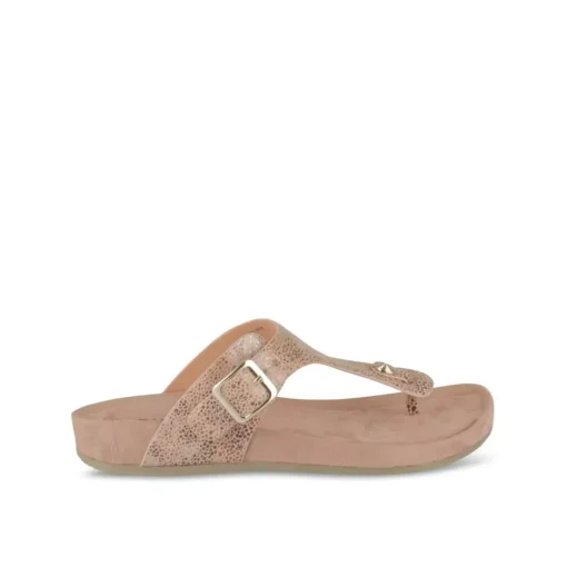 Tongs Entredoigt BEIGE Femme Motif Animal A Enfiler