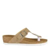 Tongs Entredoigt BEIGE Femme Motif Uni A Enfiler