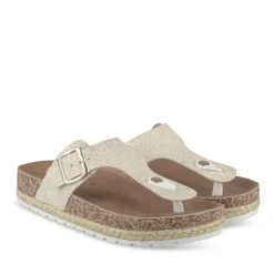 Tongs Entredoigt BEIGE Femme Motif Animal A Enfiler