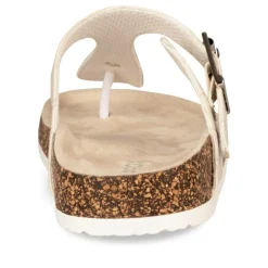 Tongs Entredoigt BEIGE Femme Motif Uni