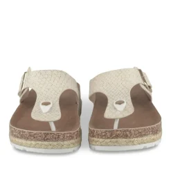 Tongs Entredoigt BEIGE Femme Motif Animal A Enfiler