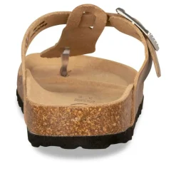 Tongs Entredoigt BEIGE Femme CUIR Boucle