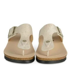 Tongs Entredoigt BEIGE Femme Motif Uni A Enfiler