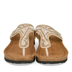 Tongs Entredoigt BEIGE Femme Motif Paillettes A Enfiler