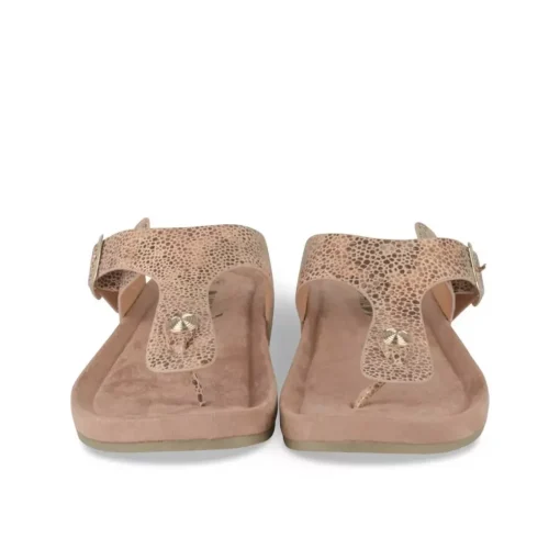 Tongs Entredoigt BEIGE Femme Motif Animal A Enfiler