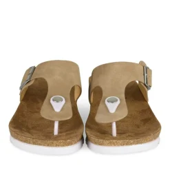 Tongs Entredoigt BEIGE Femme Motif Uni A Enfiler
