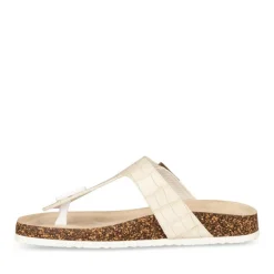 Tongs Entredoigt BEIGE Femme Motif Uni