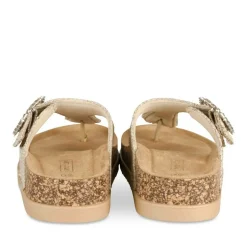 Tongs Entredoigt BEIGE Femme Motif Uni A Enfiler