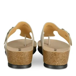 Tongs Entredoigt BEIGE Femme Motif Uni A Enfiler