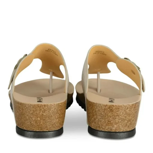 Tongs Entredoigt BEIGE Femme Motif Uni A Enfiler