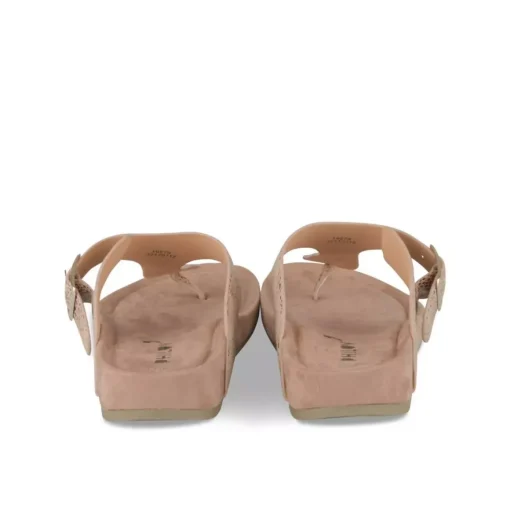 Tongs Entredoigt BEIGE Femme Motif Animal A Enfiler