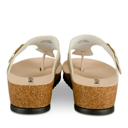 Tongs Entredoigt BEIGE Femme Motif Fleuri A Enfiler