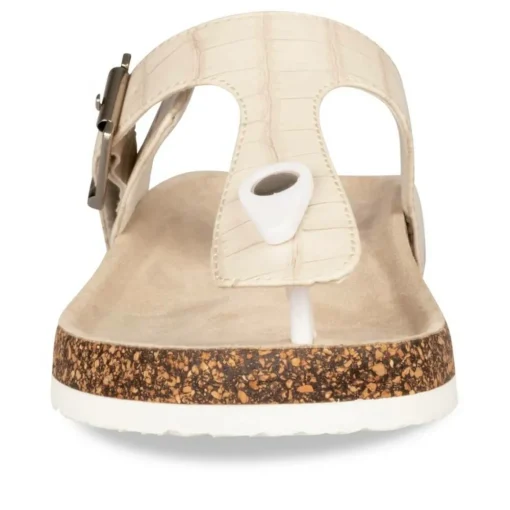 Tongs Entredoigt BEIGE Femme Motif Uni