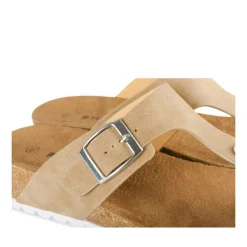 Tongs Entredoigt BEIGE Femme Motif Uni A Enfiler
