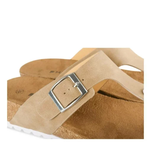 Tongs Entredoigt BEIGE Femme Motif Uni A Enfiler