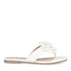 Tongs Entredoigt BLANC Femme A Enfiler