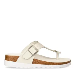 Tongs Entredoigt BLANC Femme A Enfiler
