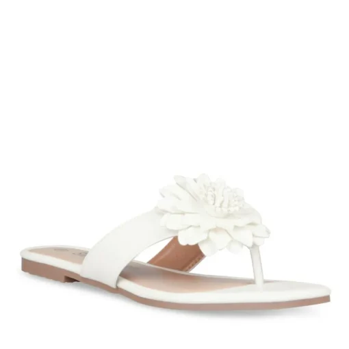 Tongs Entredoigt BLANC Femme A Enfiler