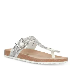 Tongs Entredoigt BLANC Femme Motif Uni